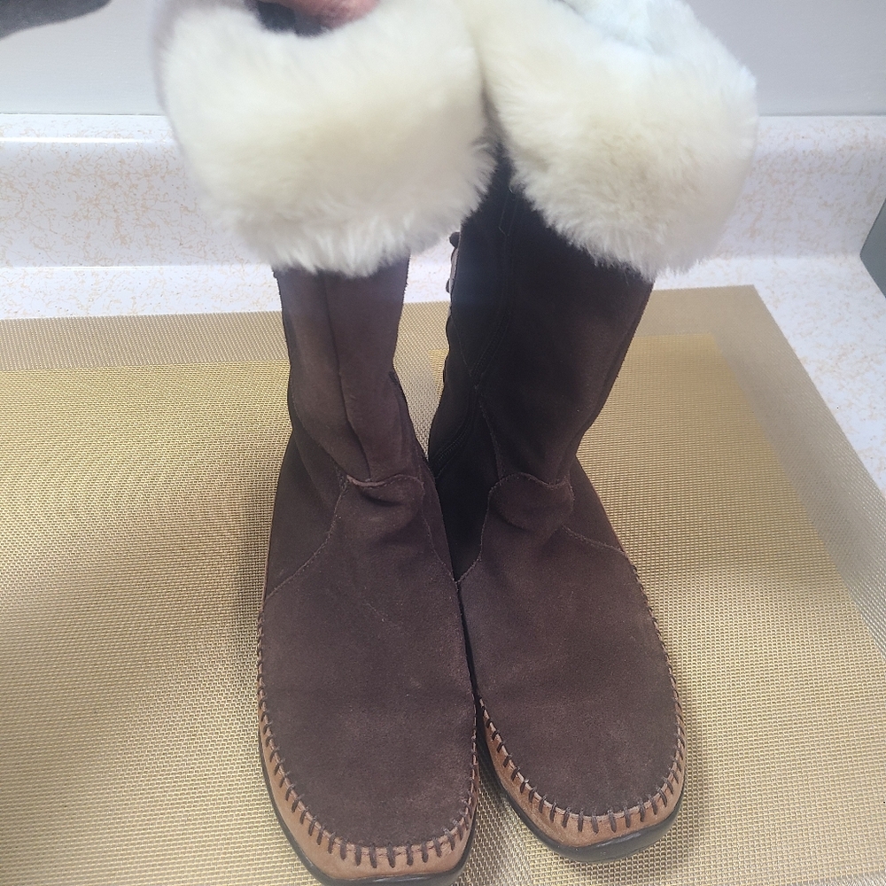 The North Face Moccasin Janey Primaloft Women's Insulated Leather Boots Sz 7